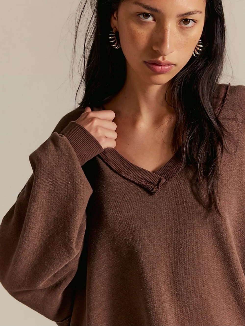 We The Free Venice V-neck Sweatshirt Large